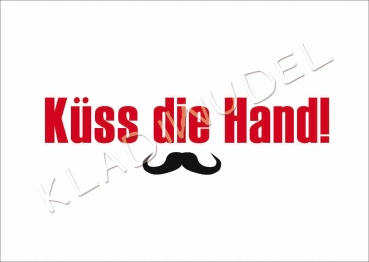 Postkarte - Küss die Hand