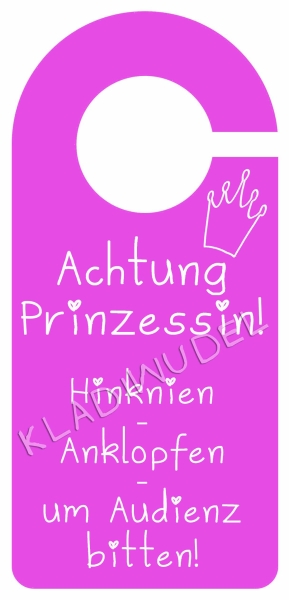 Türhänger - Achtung Prinzessin!