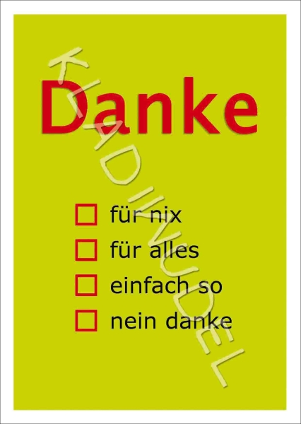 Postkarte - Danke