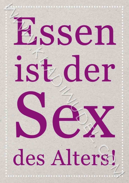 Postkarte - Essen Sex