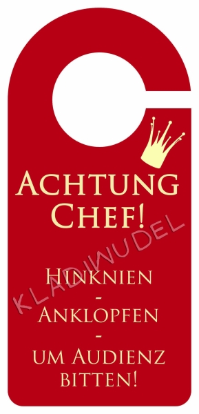 Türhänger - Achtung Chef!